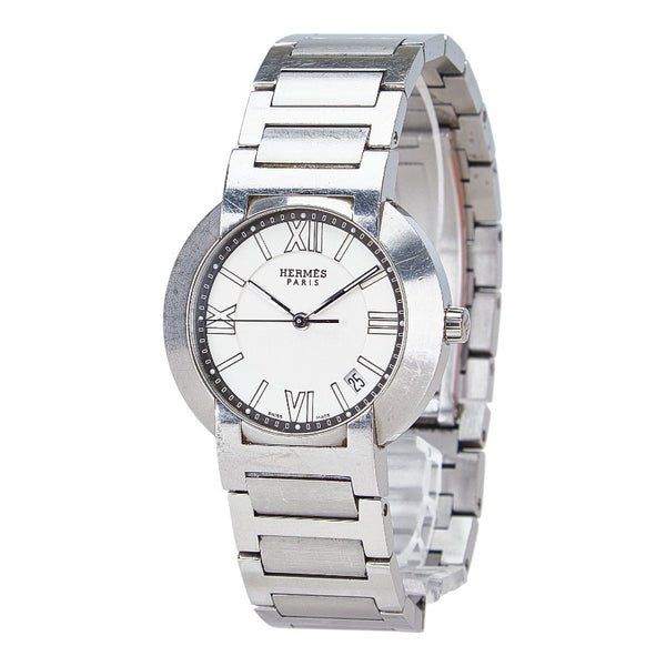 エルメス ノマード 腕時計 NO1.710 キネティック ホワイト文字盤 ステンレススチール メンズ HERMES 【中古】