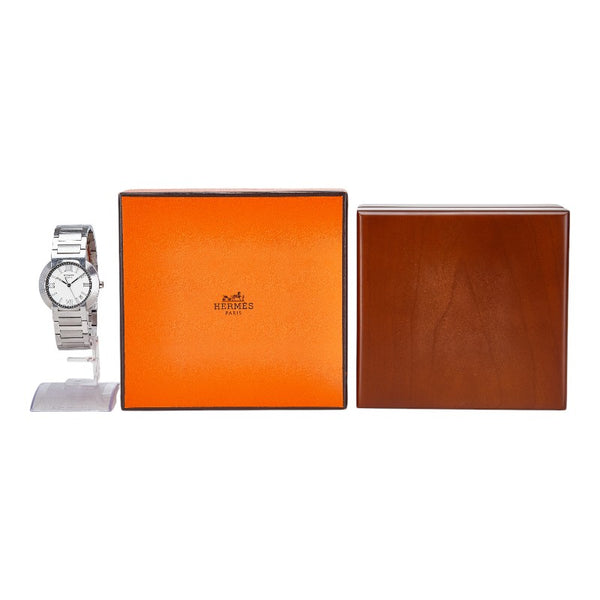 エルメス ノマード 腕時計 NO1.710 キネティック ホワイト文字盤 ステンレススチール メンズ HERMES 【中古】