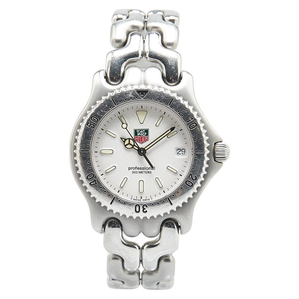 タグホイヤー セル 腕時計 S99.006M クオーツ ホワイト文字盤 ステンレススチール メンズ TAG HEUER 【中古】