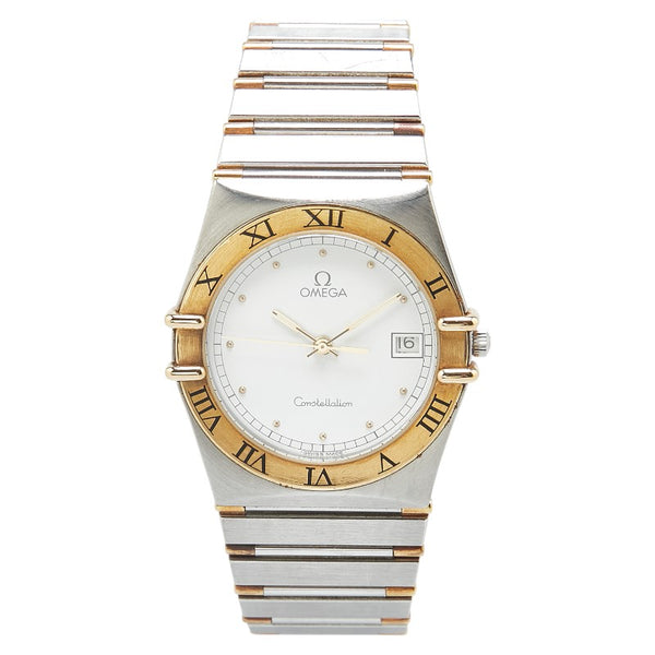 オメガ コンステレーション 腕時計 クオーツ ホワイト文字盤 ステンレススチール メッキ メンズ OMEGA 【中古】