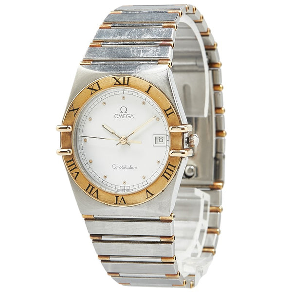 オメガ コンステレーション 腕時計 クオーツ ホワイト文字盤 ステンレススチール メッキ メンズ OMEGA 【中古】