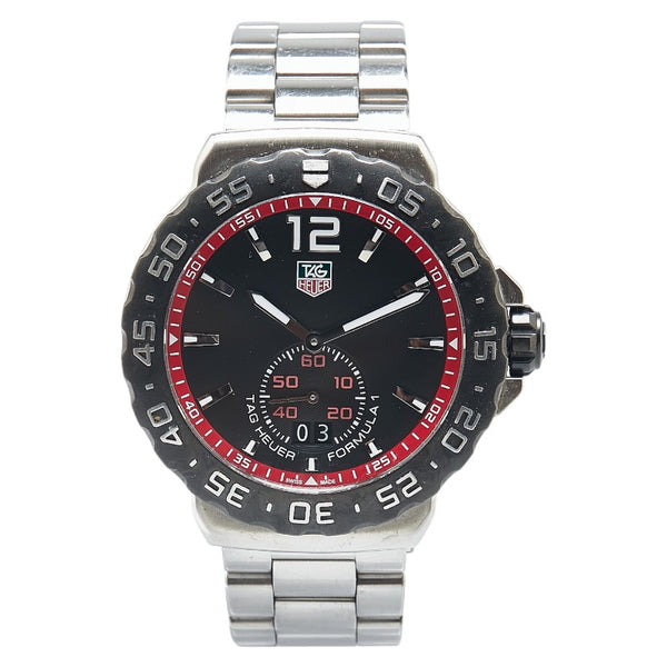タグホイヤー フォーミュラ1 腕時計 WAU1114 クオーツ ブラック文字盤 ステンレススチール メンズ TAG HEUER 【中古】