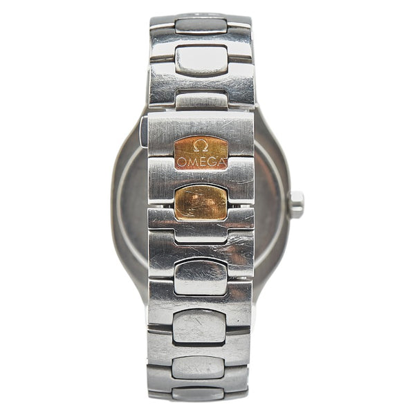 オメガ シーマスター ポラリス 腕時計 クオーツ ゴールド文字盤 ステンレススチール イエローゴールド レディース OMEGA 【中古】