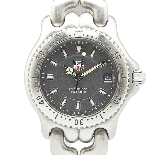 タグホイヤー セル 腕時計 WG1213-K0 クオーツ グレー文字盤 ステンレススチール メンズ TAG HEUER 【中古】