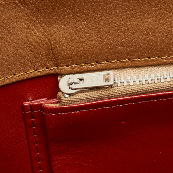サンローラン パイソン型押し ワンショルダーバッグ ブラウン レザー レディース SAINT LAURENT 【中古】