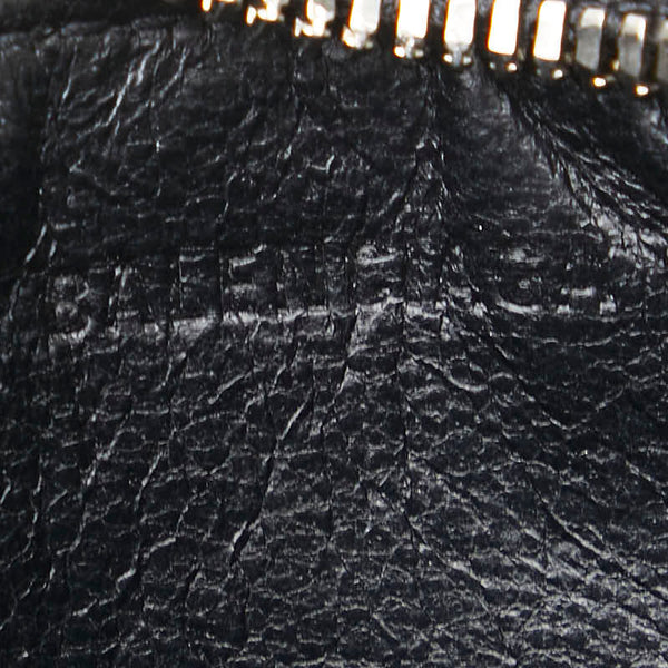 バレンシアガ クロコ型押し カードケース コインケース フラグメントケース 671719 ブラック レザー レディース BALENCIAGA 【中古】