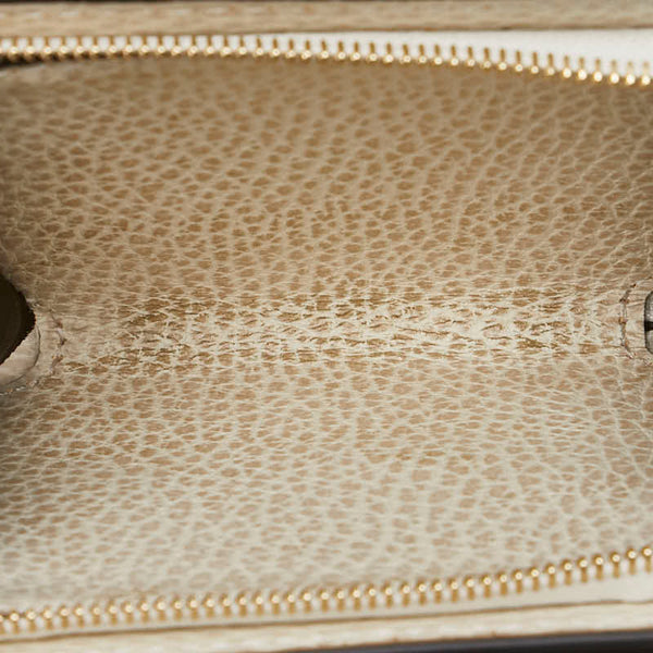 グッチ GGスプリーム GGマーモント 二つ折り財布 598587 ベージュ ホワイト PVC レザー レディース GUCCI 【中古】