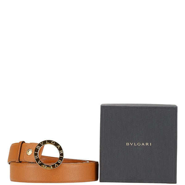 ブルガリ ブルガリブルガリ ベルト サイズ:105/42 ブラウン レザー メンズ BVLGARI 【中古】
