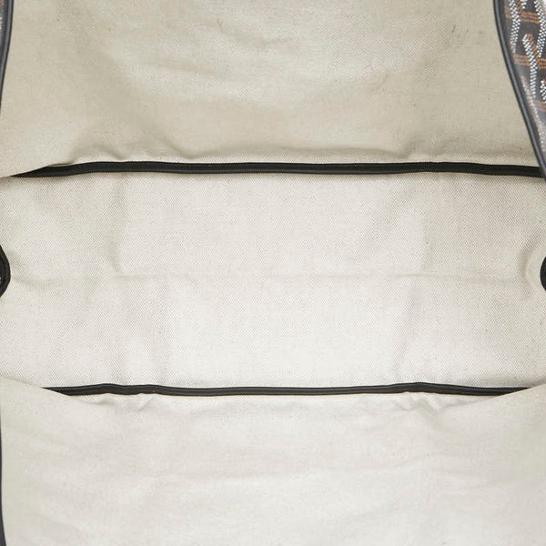 ゴヤール サンルイPM トートバッグ ブラック PVC レザー レディース GOYARD 【中古】