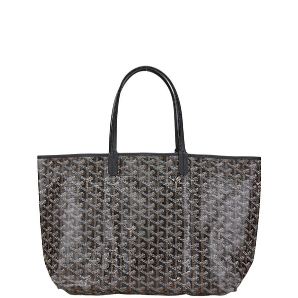 ゴヤール サンルイPM トートバッグ ブラック PVC レザー レディース GOYARD 【中古】