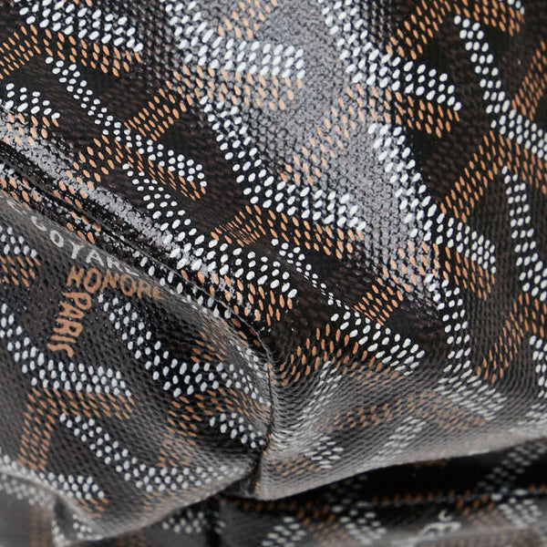 ゴヤール サンルイPM トートバッグ ブラック PVC レザー レディース GOYARD 【中古】