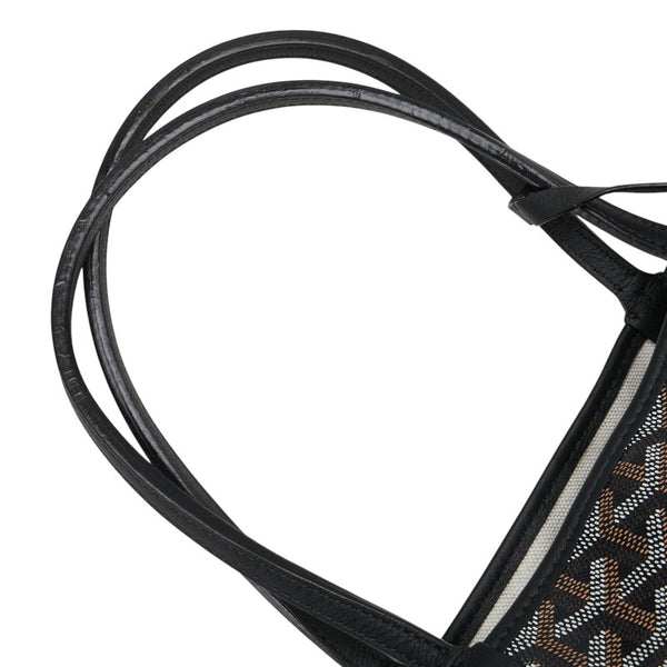 ゴヤール サンルイPM トートバッグ ブラック PVC レザー レディース GOYARD 【中古】