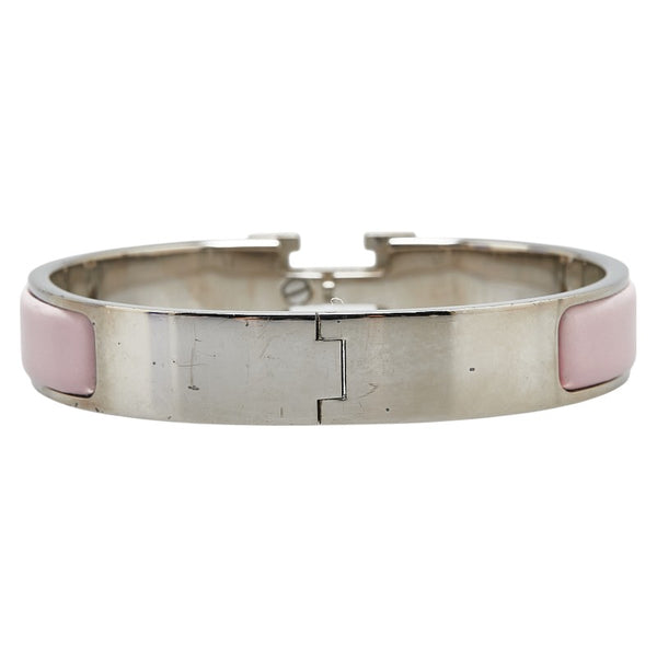 エルメス クリックH PM ブレスレット シルバー ピンク メタル レディース HERMES 【中古】