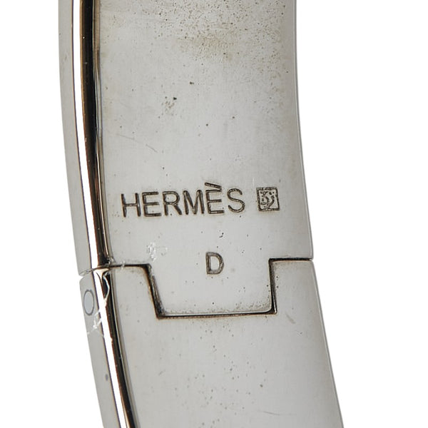 エルメス クリックH PM ブレスレット シルバー ピンク メタル レディース HERMES 【中古】