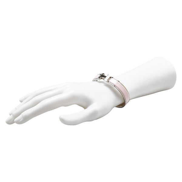 エルメス クリックH PM ブレスレット シルバー ピンク メタル レディース HERMES 【中古】