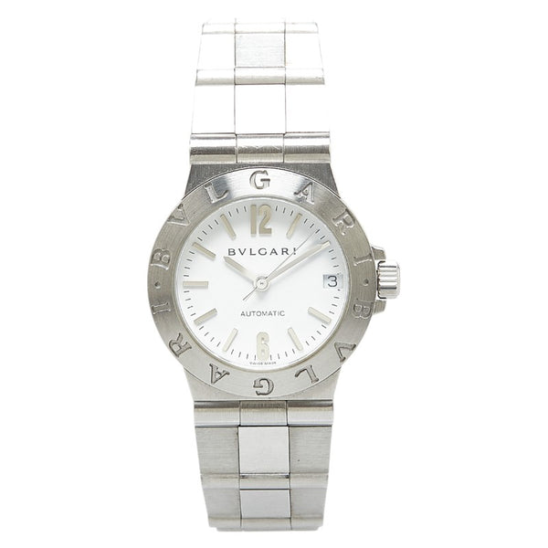 ブルガリ ディアゴノ 腕時計 LCV29S 自動巻き ホワイト文字盤 ステンレススチール レディース BVLGARI 【中古】
