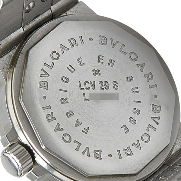 ブルガリ ディアゴノ 腕時計 LCV29S 自動巻き ホワイト文字盤 ステンレススチール レディース BVLGARI 【中古】