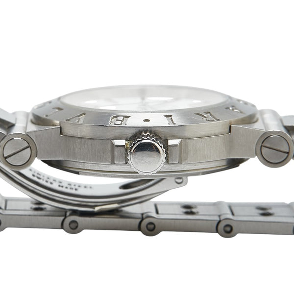 ブルガリ ディアゴノ 腕時計 LCV29S 自動巻き ホワイト文字盤 ステンレススチール レディース BVLGARI 【中古】