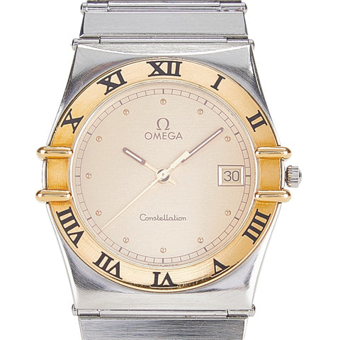 オメガ コンステレーション 腕時計 クオーツ ゴールド文字盤 ステンレススチール メンズ OMEGA 【中古】