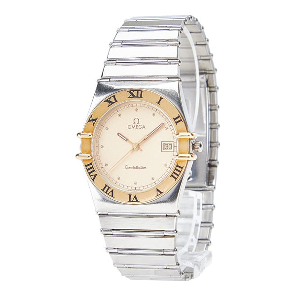 オメガ コンステレーション 腕時計 クオーツ ゴールド文字盤 ステンレススチール メンズ OMEGA 【中古】