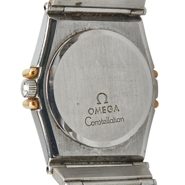 オメガ コンステレーション 腕時計 クオーツ ホワイト文字盤 ステンレススチール イエローゴールド レディース OMEGA 【中古】