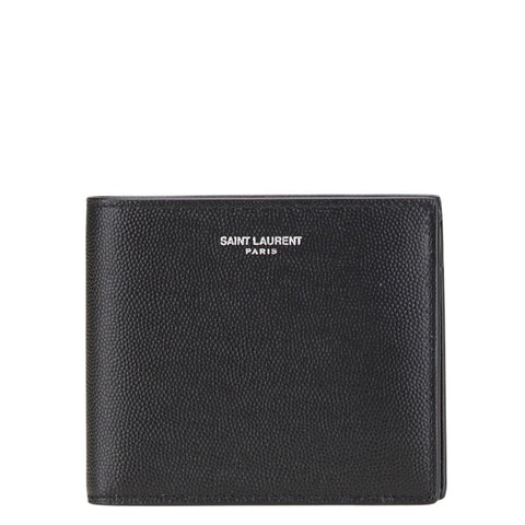 サンローラン 二つ折り財布 396303 ブラック レザー メンズ SAINT LAURENT 【中古】