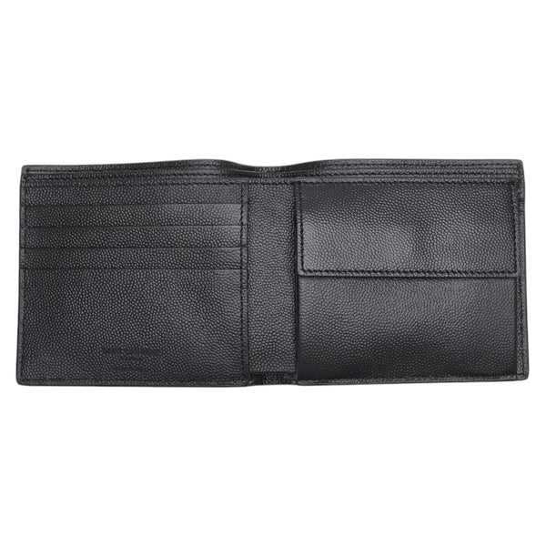 サンローラン 二つ折り財布 396303 ブラック レザー メンズ SAINT LAURENT 【中古】