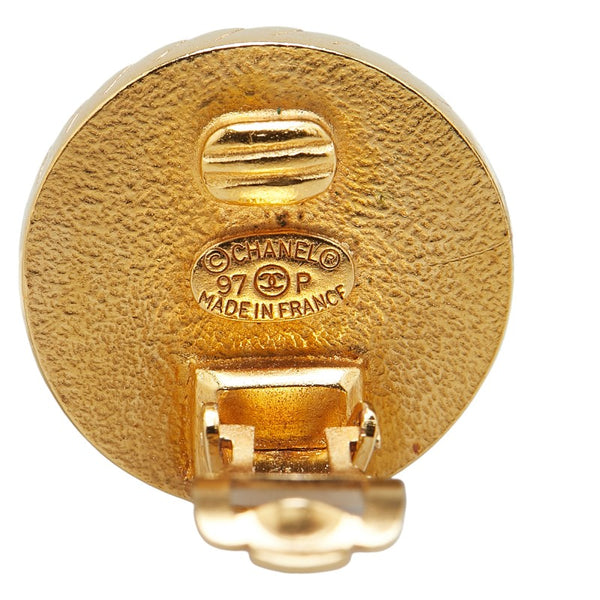 シャネル ココマーク イヤリング ゴールド ブラック メッキ プラスチック レディース CHANEL 【中古】