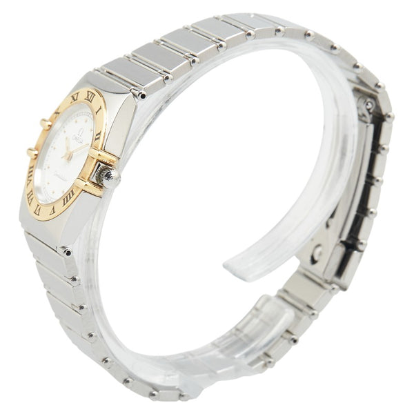 オメガ コンステレーション 腕時計 クオーツ ホワイト文字盤 ステンレススチール イエローゴールド レディース OMEGA 【中古】