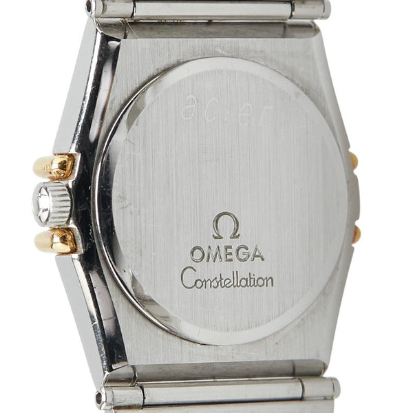 オメガ コンステレーション 腕時計 クオーツ ホワイト文字盤 ステンレススチール イエローゴールド レディース OMEGA 【中古】