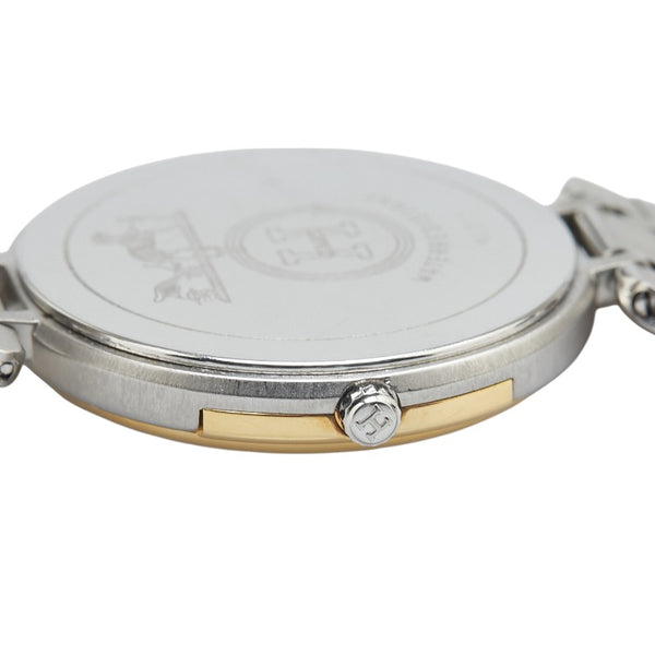 エルメス ウィンザー 腕時計 クオーツ ベージュ文字盤 ステンレススチール メッキ レディース HERMES 【中古】