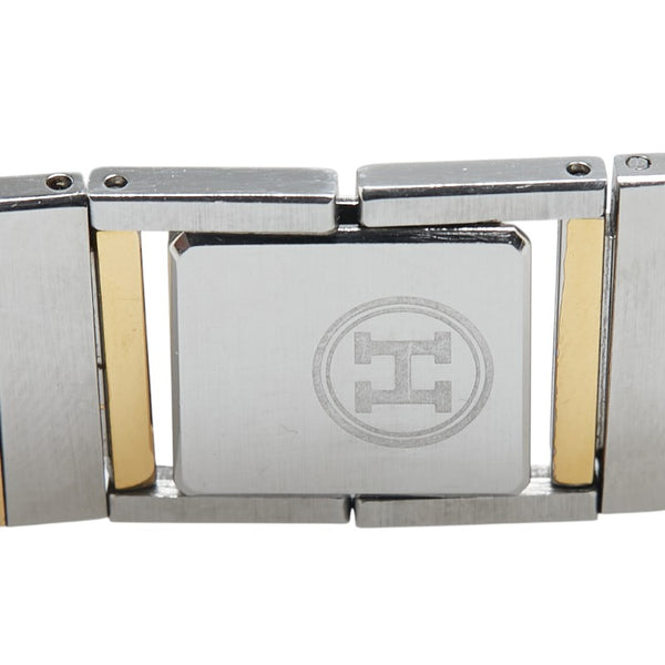エルメス ウィンザー 腕時計 クオーツ ベージュ文字盤 ステンレススチール メッキ レディース HERMES 【中古】