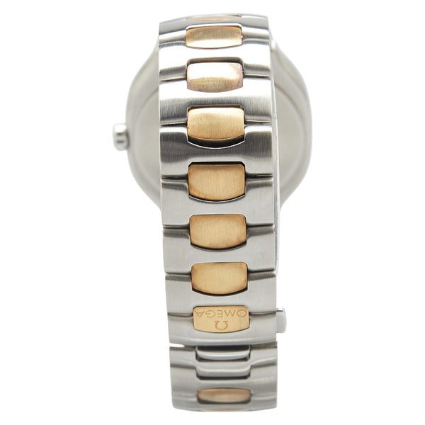 オメガ シーマスター ポラリス GMT 腕時計 クオーツ ゴールド文字盤 ステンレススチール イエローゴールド レディース OMEGA 【中古】