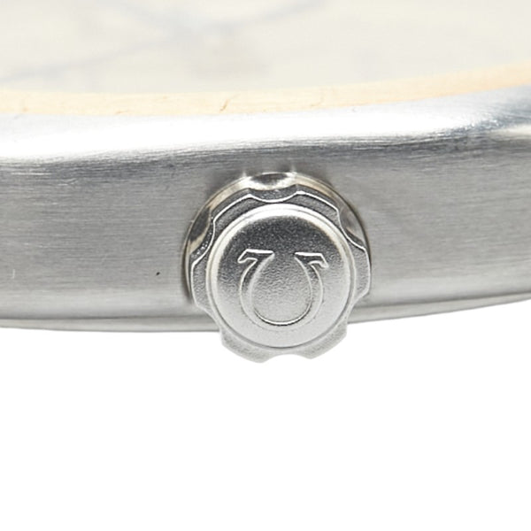 オメガ シーマスター ポラリス GMT 腕時計 クオーツ ゴールド文字盤 ステンレススチール イエローゴールド レディース OMEGA 【中古】