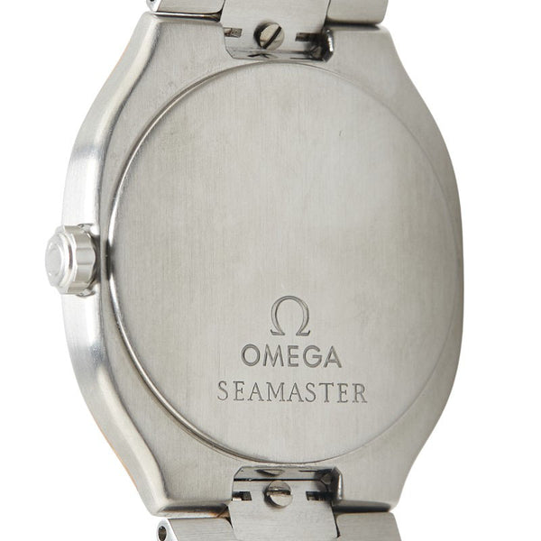 オメガ シーマスター ポラリス GMT 腕時計 クオーツ ゴールド文字盤 ステンレススチール イエローゴールド レディース OMEGA 【中古】