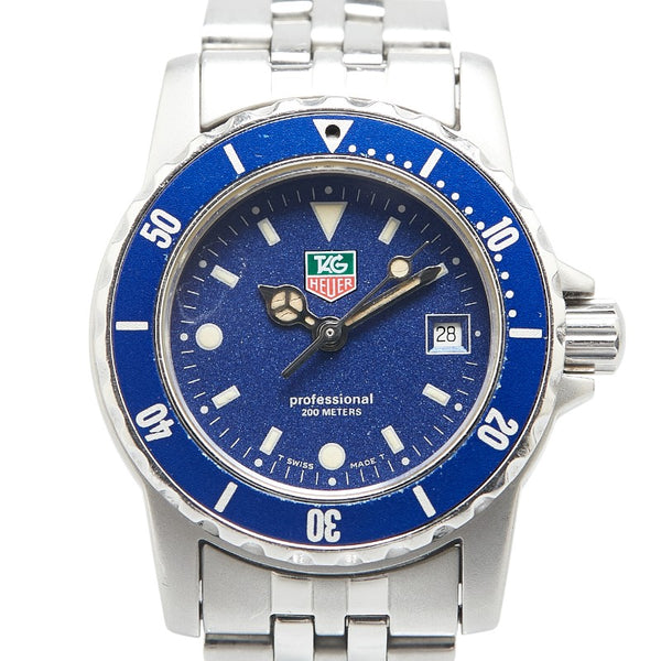 タグホイヤー 腕時計 WD1414-G-20 クオーツ ブルー文字盤 ステンレススチール レディース TAG HEUER 【中古】