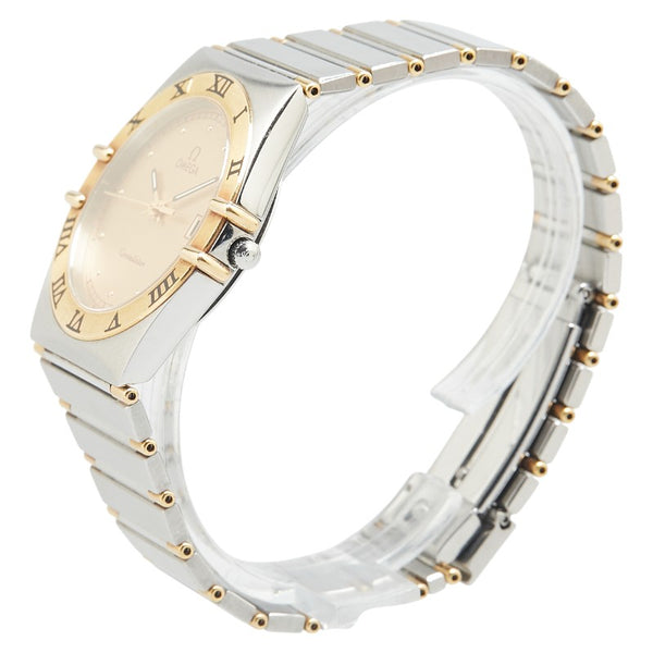 オメガ コンステレーション 腕時計 クオーツ ゴールド文字盤 ステンレススチール イエローゴールド メンズ OMEGA 【中古】