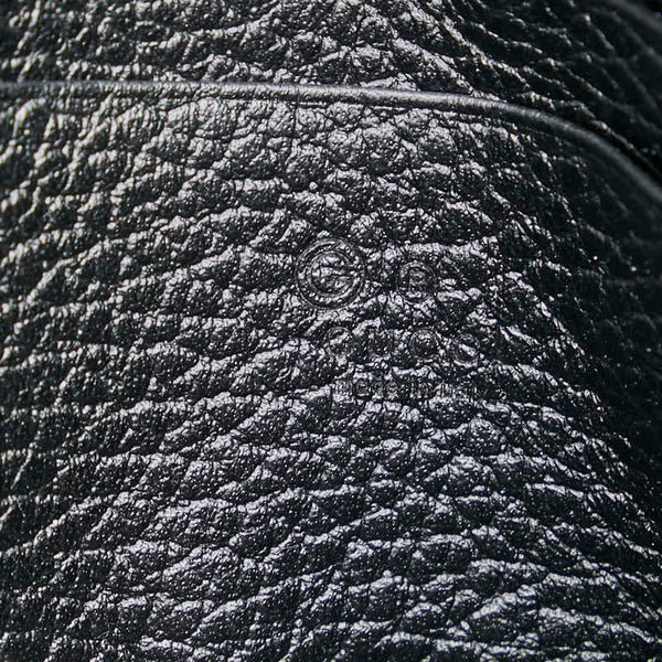 グッチ インターロッキングG チェーンウォレット ショルダーバッグ 510314 ブラック ゴールド レザー レディース GUCCI 【中古】