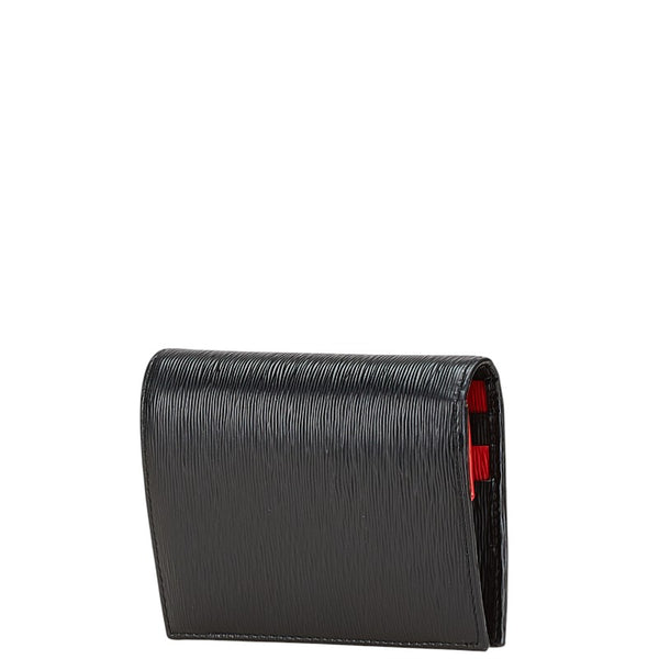 プラダ ヴィッテロムーブ 二つ折り財布 1MV204 ブラック レザー レディース PRADA 【中古】