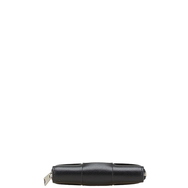 ボッテガヴェネタ マキシイントレチャート 二つ折り財布 ブラック レザー レディース BOTTEGAVENETA 【中古】