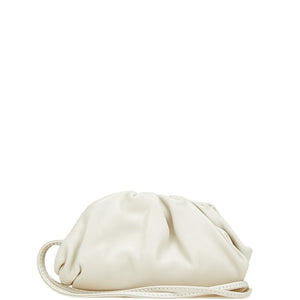 ボッテガヴェネタ ミニ ザ ポーチ ショルダーバッグ アイボリー レザー レディース BOTTEGAVENETA 【中古】