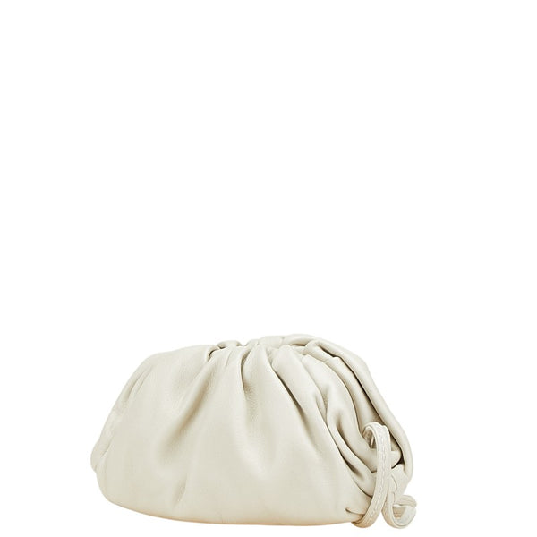 ボッテガヴェネタ ミニ ザ ポーチ ショルダーバッグ アイボリー レザー レディース BOTTEGAVENETA 【中古】