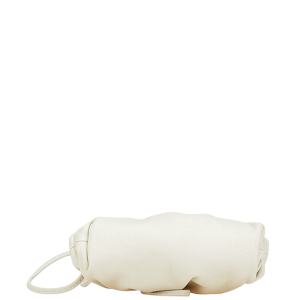 ボッテガヴェネタ ミニ ザ ポーチ ショルダーバッグ アイボリー レザー レディース BOTTEGAVENETA 【中古】