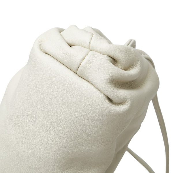 ボッテガヴェネタ ミニ ザ ポーチ ショルダーバッグ アイボリー レザー レディース BOTTEGAVENETA 【中古】