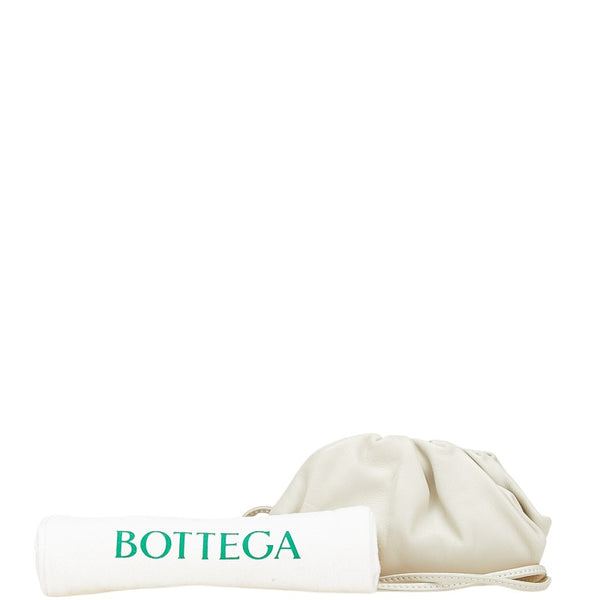 ボッテガヴェネタ ミニ ザ ポーチ ショルダーバッグ アイボリー レザー レディース BOTTEGAVENETA 【中古】