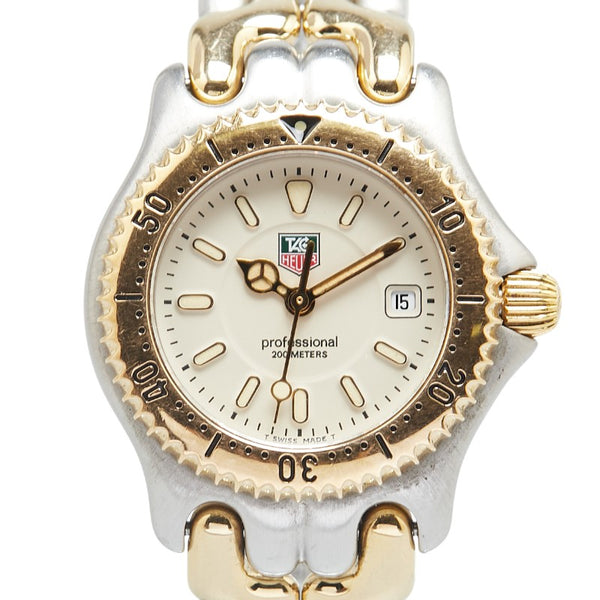 タグホイヤー セル 腕時計 WG1321-2 クオーツ ベージュ文字盤 ステンレススチール メッキ レディース TAG HEUER 【中古】