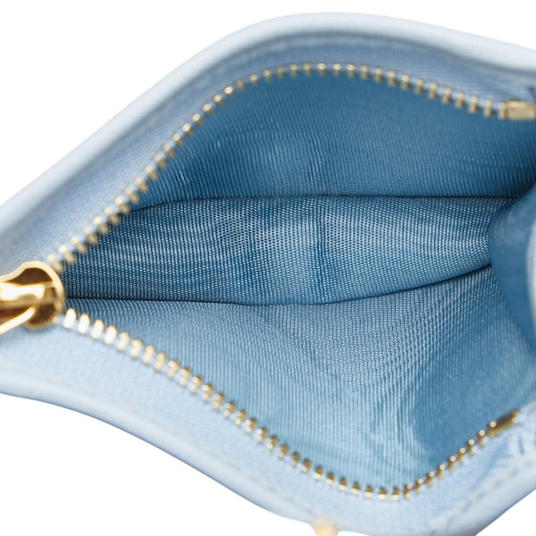 グッチ GGスプリーム アイスクリーム 二つ折り財布 コンパクトウォレット 701489 ベージュ ライトブルー PVC レザー レディース GUCCI 【中古】