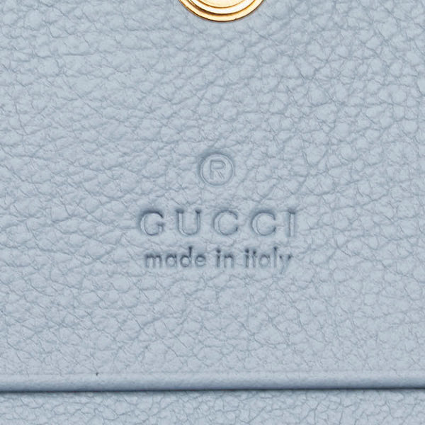 グッチ GGスプリーム アイスクリーム 二つ折り財布 コンパクトウォレット 701489 ベージュ ライトブルー PVC レザー レディース GUCCI 【中古】