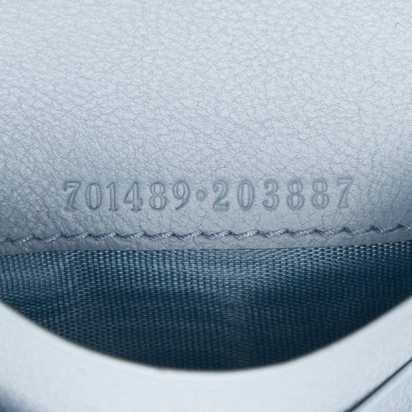 グッチ GGスプリーム アイスクリーム 二つ折り財布 コンパクトウォレット 701489 ベージュ ライトブルー PVC レザー レディース GUCCI 【中古】