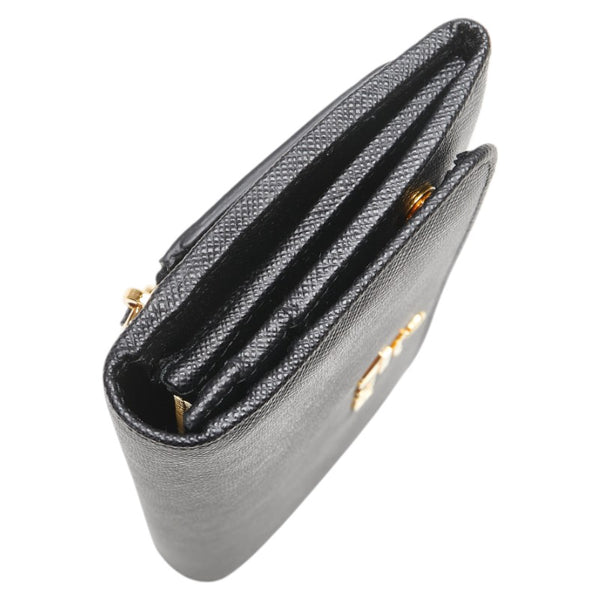 プラダ 長財布 ブラック サフィアーノレザー レディース PRADA 【中古】